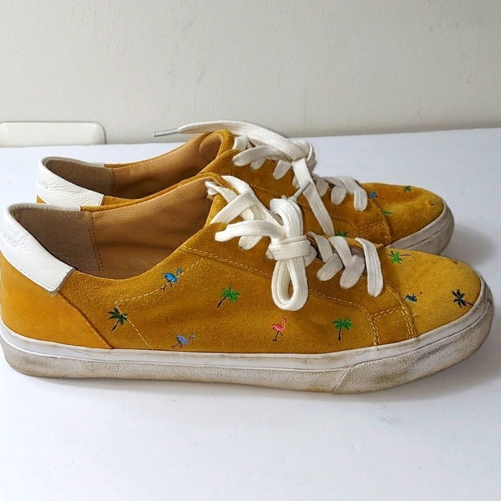 Lucky Brand Darleena Suede Sneakers Sz 9 - Picture 2 of 10
